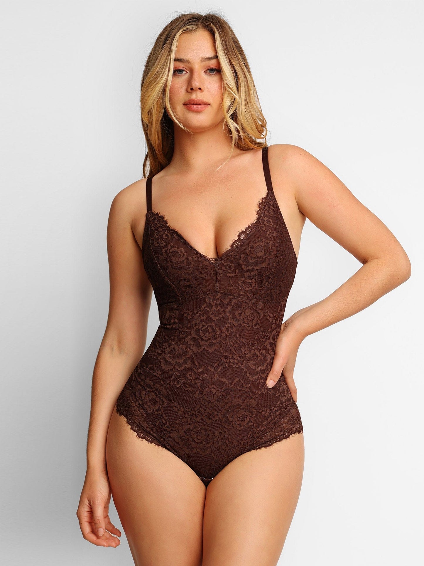 Tigress Diep-V Nek Bodysuits of Leren Rok