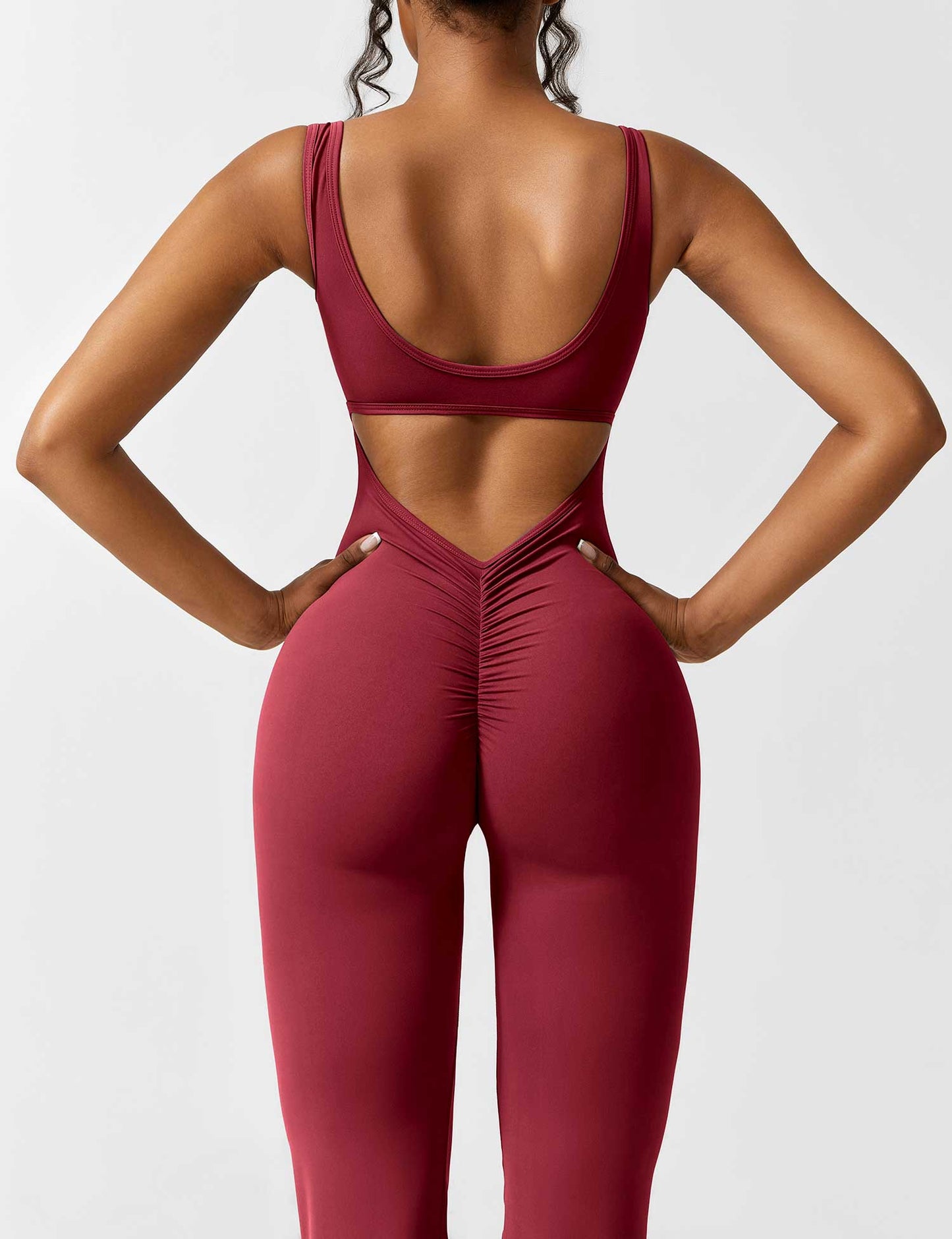 Liva- Uitlopende Jumpsuit met V-rug